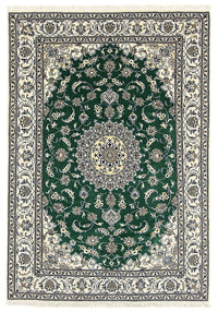 Alfombra persa - Nain - 286 x 200 cm - verde oscuro