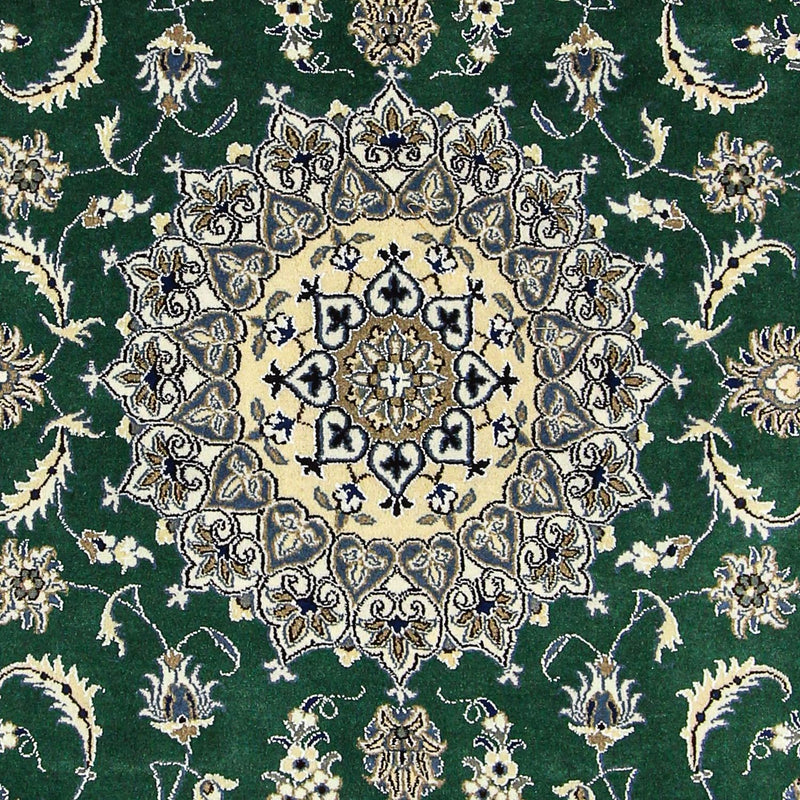 Alfombra persa - Nain - 286 x 200 cm - verde oscuro