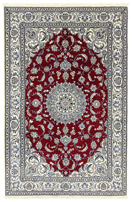 Alfombra persa - Nain - 295 x 194 cm - rojo oscuro