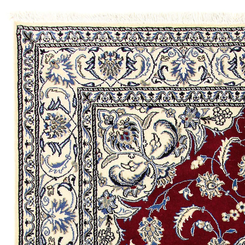 Alfombra persa - Nain - 295 x 194 cm - rojo oscuro