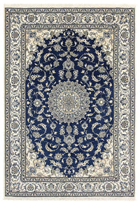 Alfombra persa - Nain - 290 x 198 cm - azul oscuro