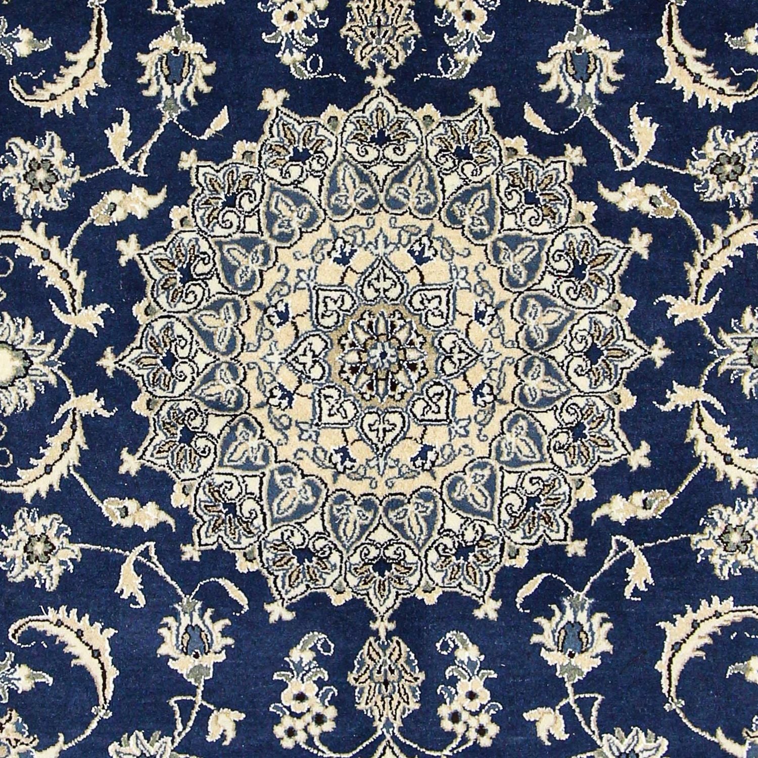 Alfombra persa - Nain - 290 x 198 cm - azul oscuro