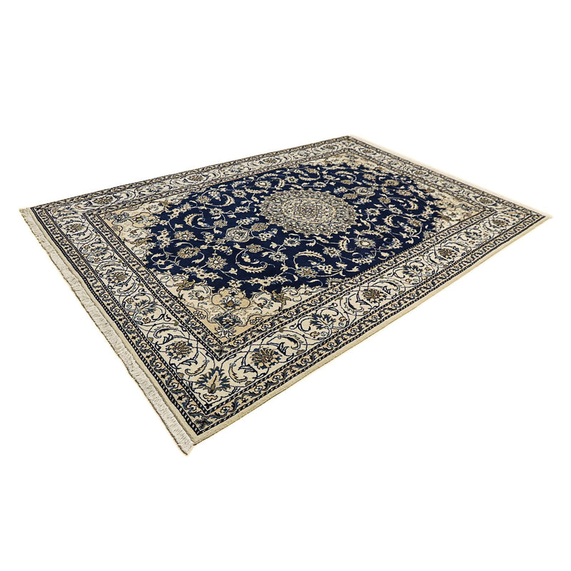 Alfombra persa - Nain - 290 x 198 cm - azul oscuro