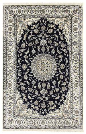 Alfombra persa - Nain - 305 x 193 cm - azul oscuro