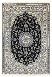 Alfombra persa - Nain - 296 x 197 cm - azul oscuro