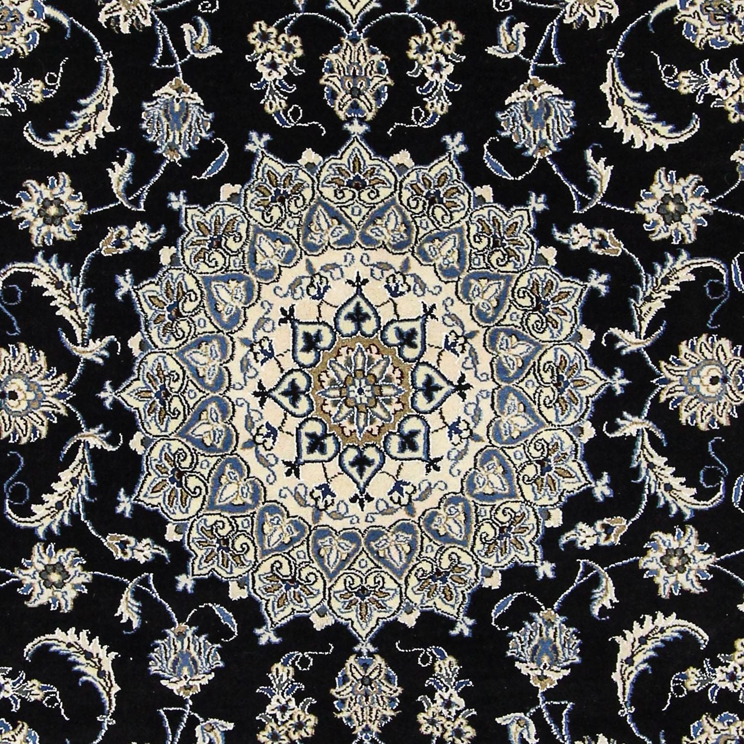 Alfombra persa - Nain - 296 x 197 cm - azul oscuro