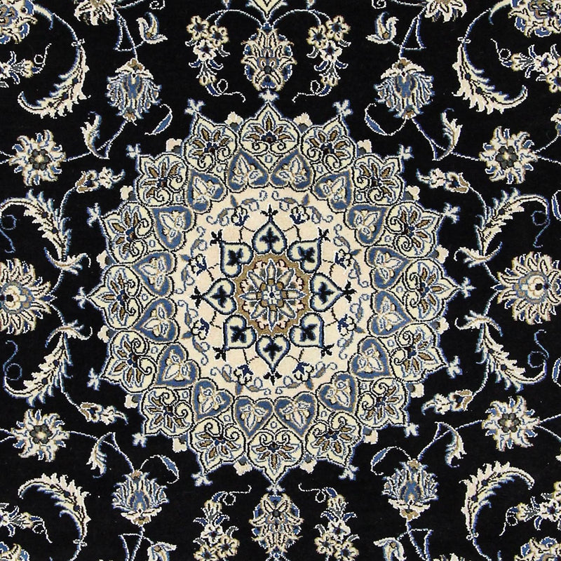 Alfombra persa - Nain - 296 x 197 cm - azul oscuro