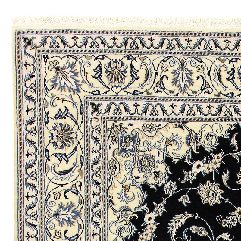 Alfombra persa - Nain - 296 x 197 cm - azul oscuro
