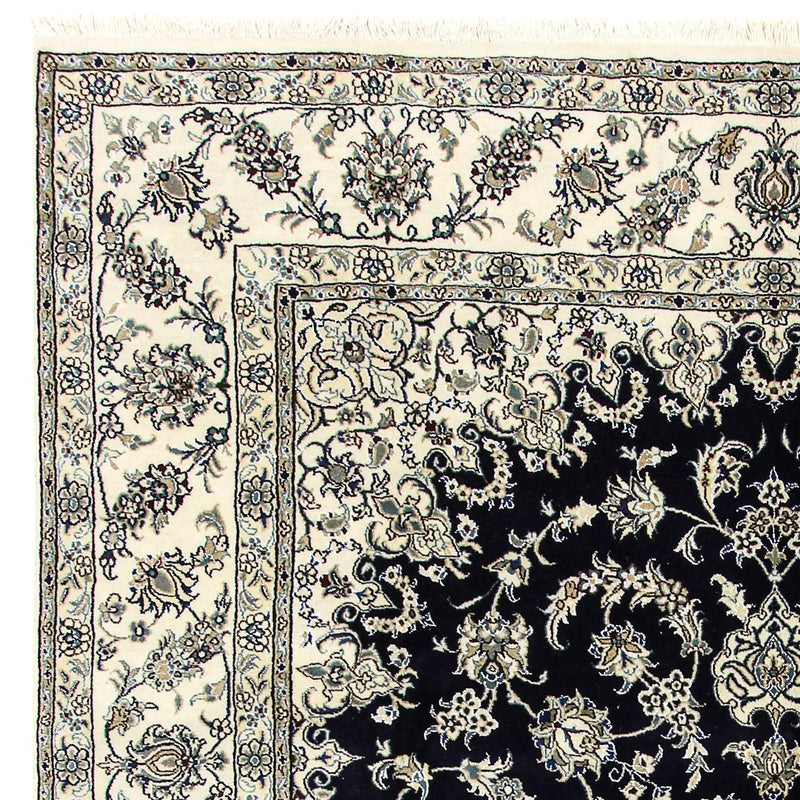 Alfombra persa - Nain - 343 x 251 cm - azul oscuro