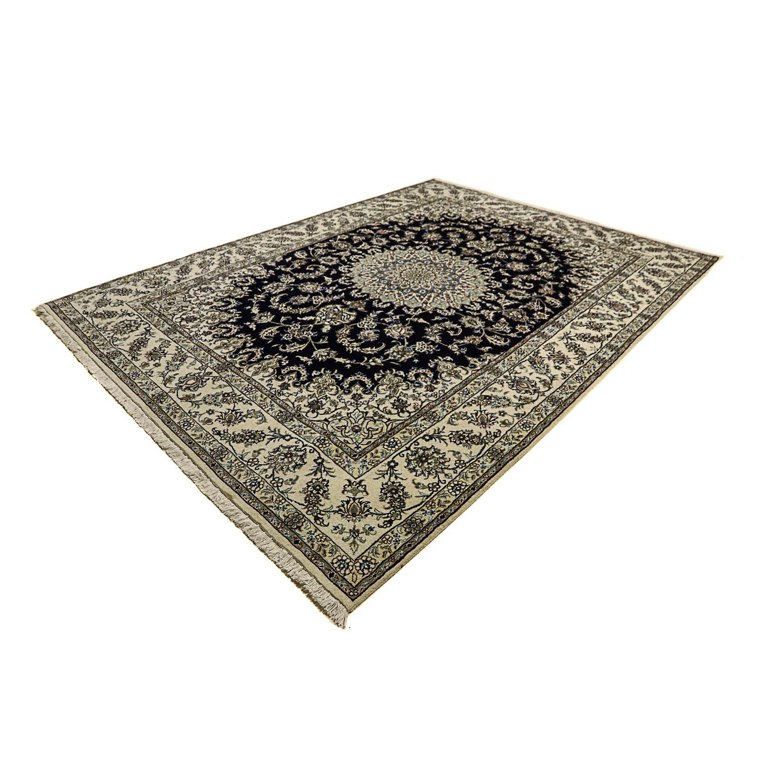 Alfombra persa - Nain - 343 x 251 cm - azul oscuro