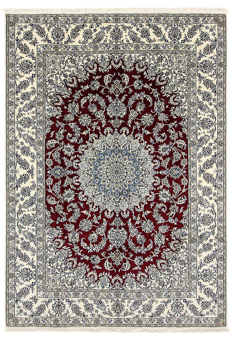 Alfombra persa - Nain - 346 x 246 cm - rojo oscuro