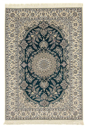 Alfombra Persa - Nain - Prima - 234 x 156 cm - azul oscuro