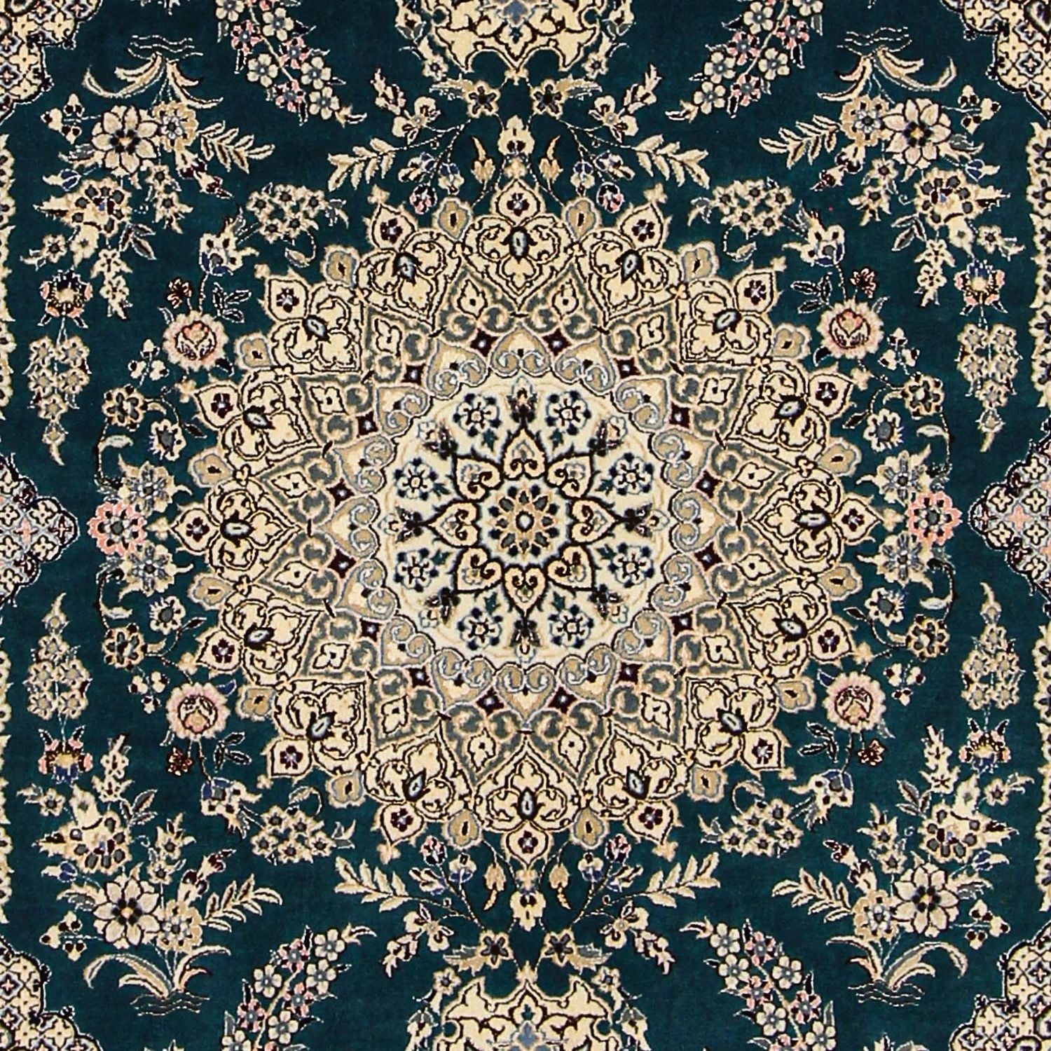 Alfombra Persa - Nain - Prima - 234 x 156 cm - azul oscuro