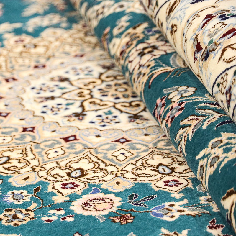 Alfombra Persa - Nain - Prima - 234 x 156 cm - azul oscuro
