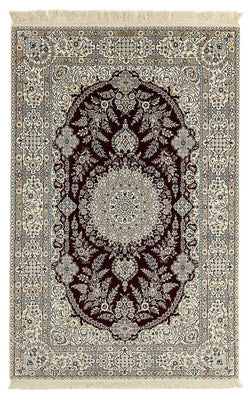 Alfombra Persa - Nain - Prima - 245 x 151 cm - azul oscuro