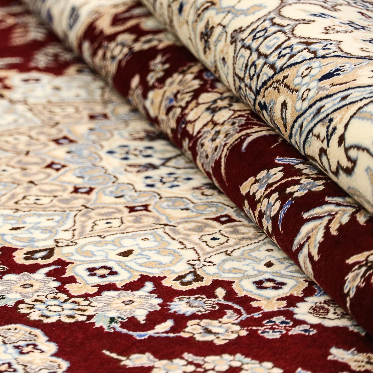Alfombra Persa - Nain - Prima - 245 x 151 cm - azul oscuro