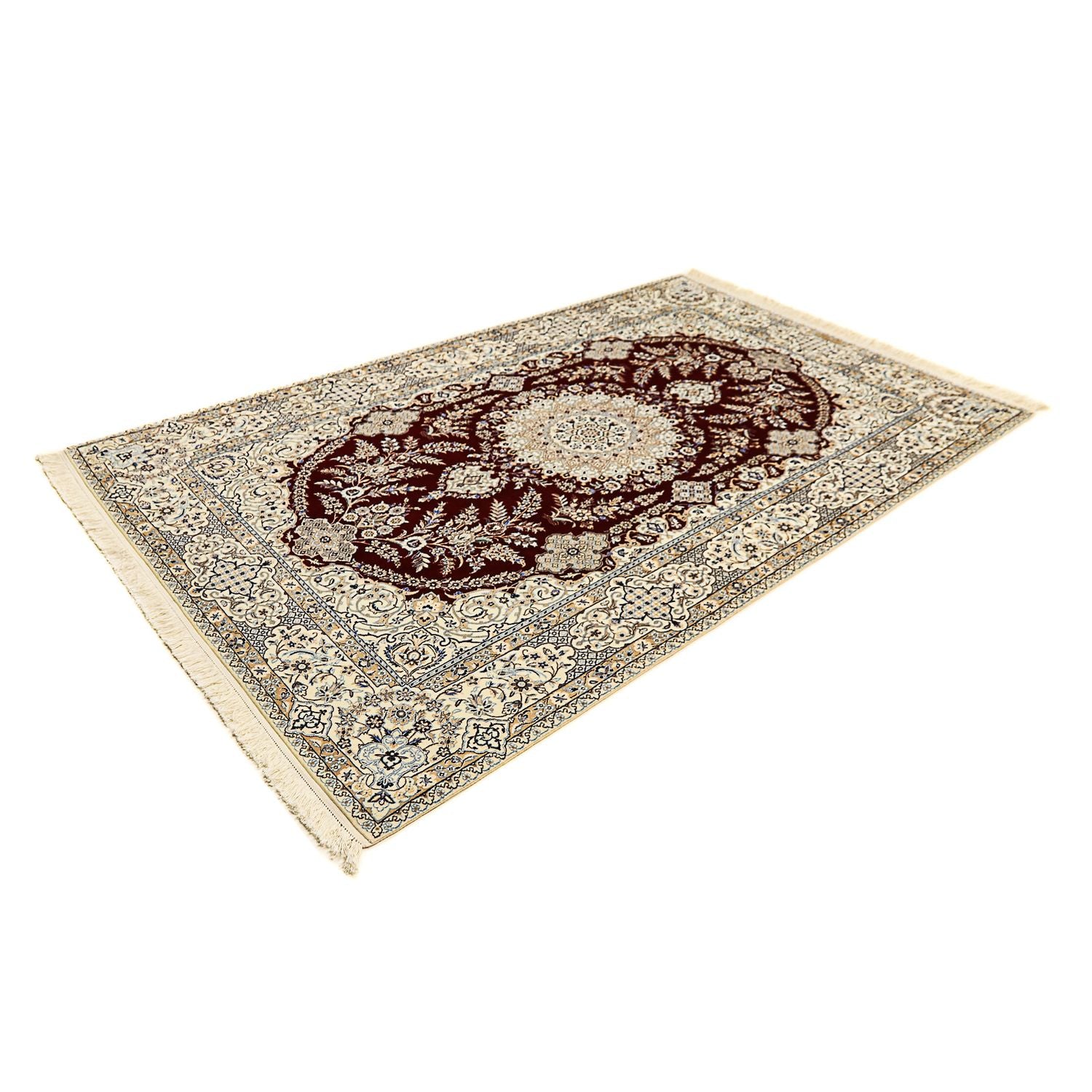Alfombra Persa - Nain - Prima - 245 x 151 cm - azul oscuro