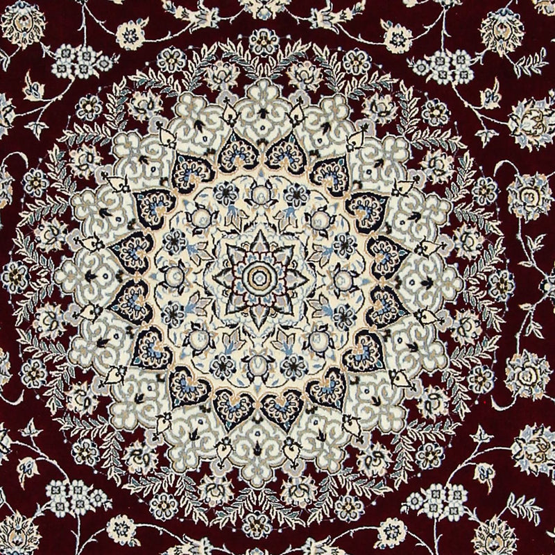 Alfombra Persa - Nain - Prima cuadrado  - 207 x 206 cm - rojo oscuro
