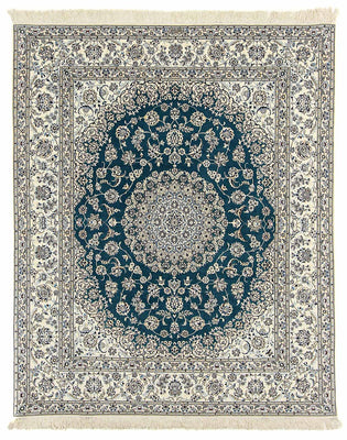 Alfombra Persa - Nain - Prima - 244 x 200 cm - azul oscuro