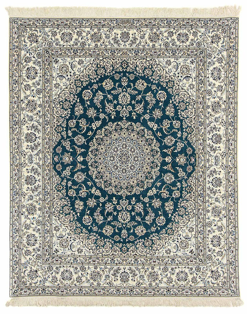 Alfombra Persa - Nain - Prima - 244 x 200 cm - azul oscuro