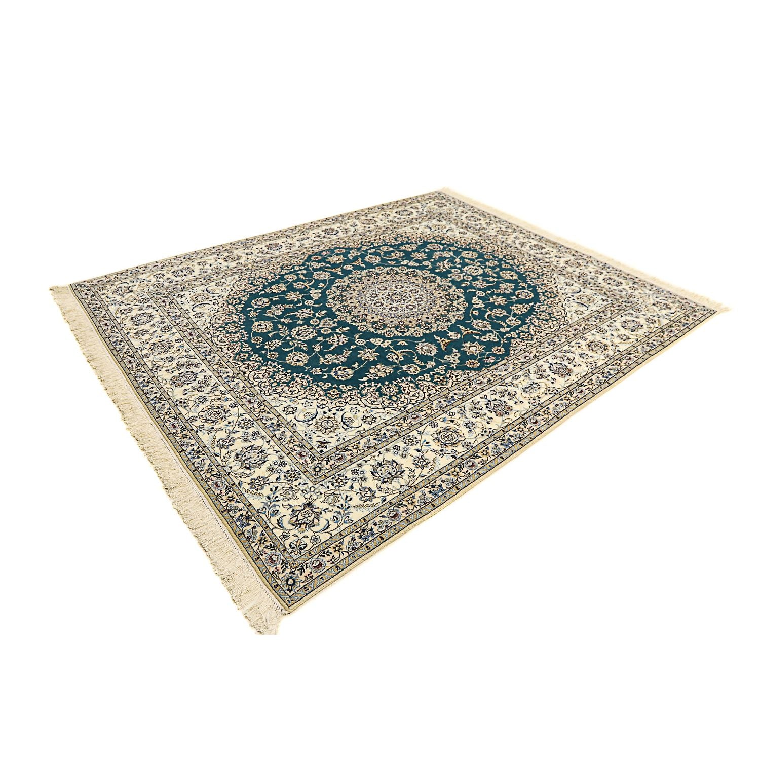 Alfombra Persa - Nain - Prima - 244 x 200 cm - azul oscuro
