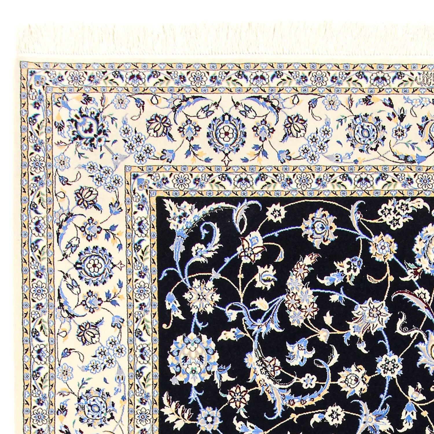 Alfombra Persa - Nain - Prima - 300 x 200 cm - azul oscuro