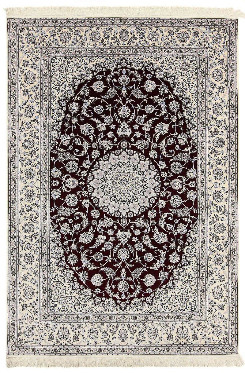 Alfombra Persa - Nain - Prima - 298 x 201 cm - rojo oscuro