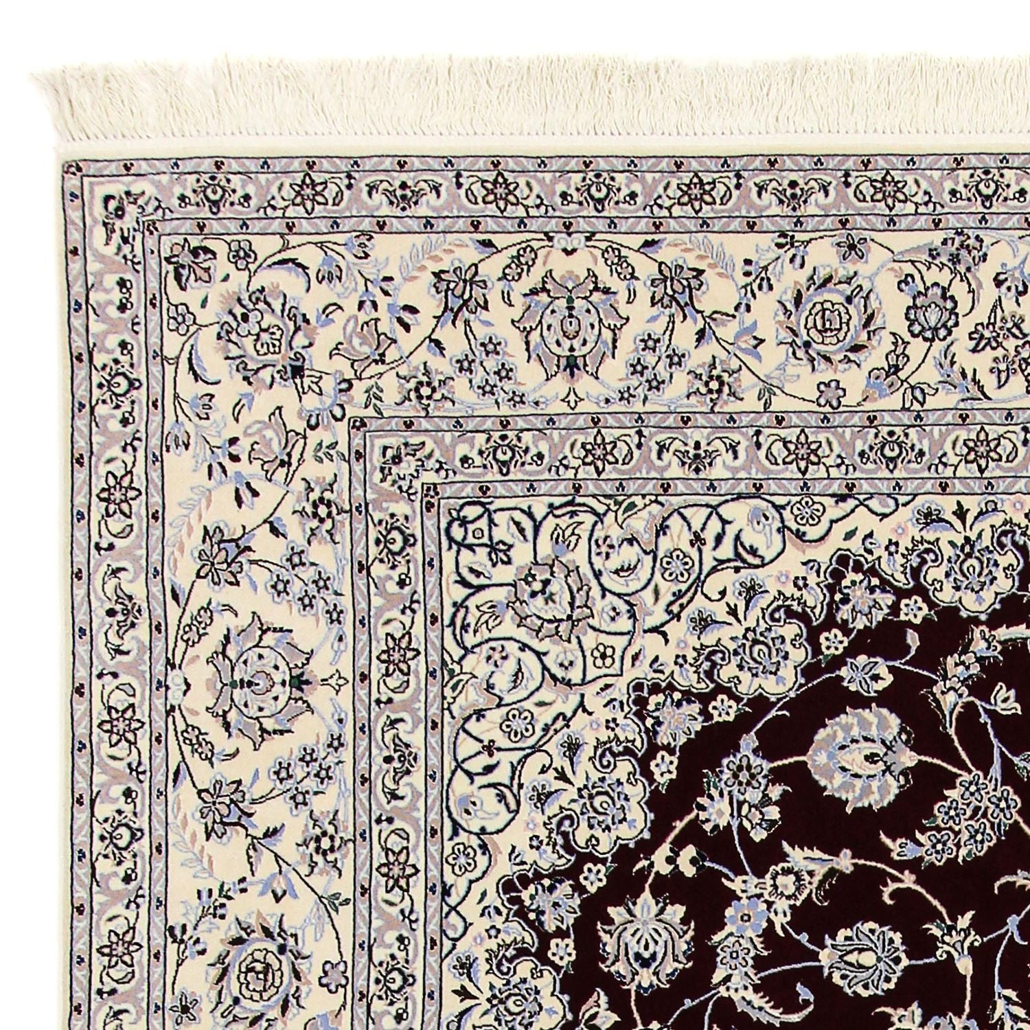 Alfombra Persa - Nain - Prima - 298 x 201 cm - rojo oscuro