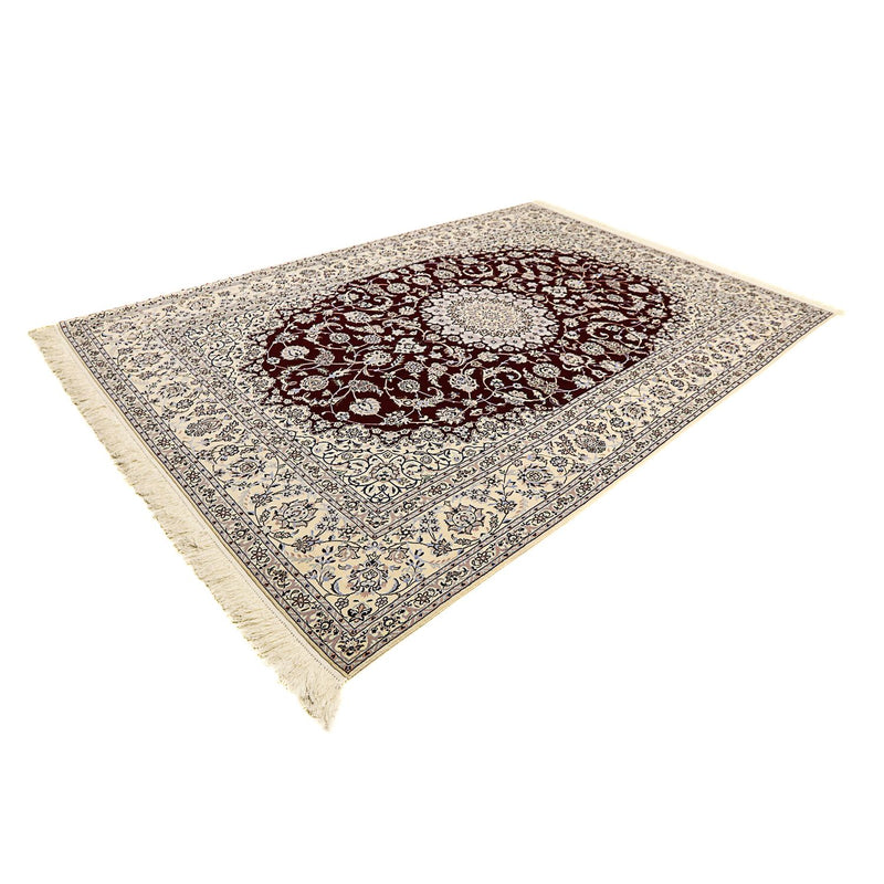 Alfombra Persa - Nain - Prima - 298 x 201 cm - rojo oscuro