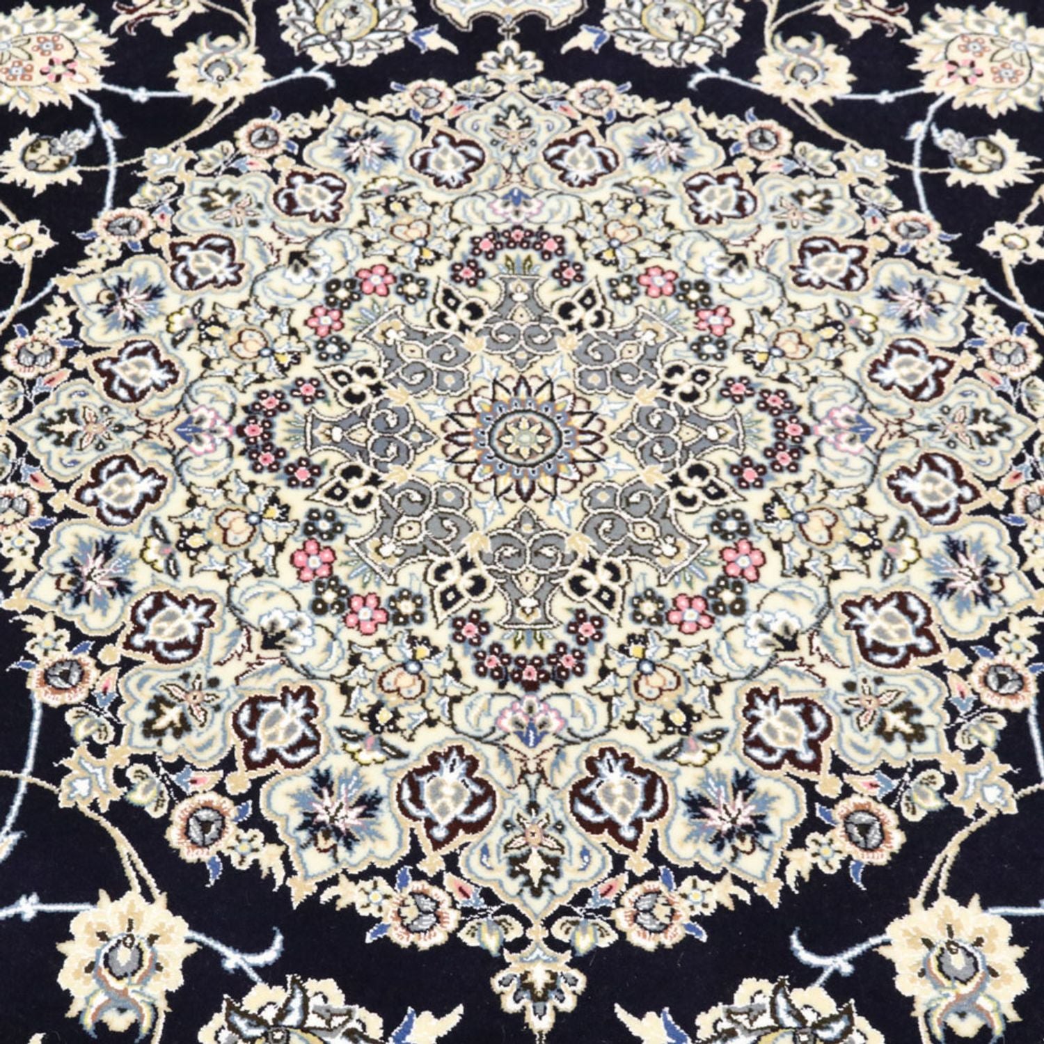 Alfombra Persa - Nain - Real - 309 x 205 cm - azul oscuro