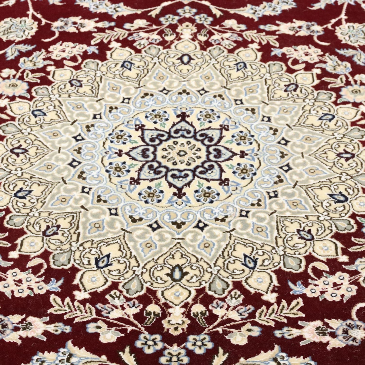 Alfombra Persa - Nain - Real - 303 x 202 cm - rojo vino
