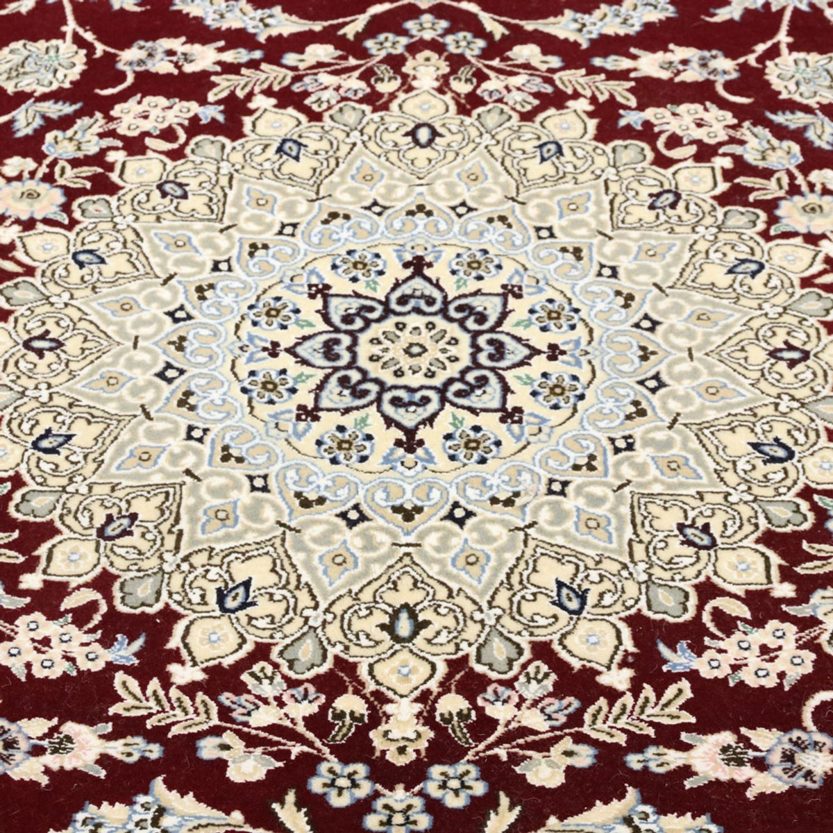 Alfombra Persa - Nain - Real - 303 x 202 cm - rojo vino