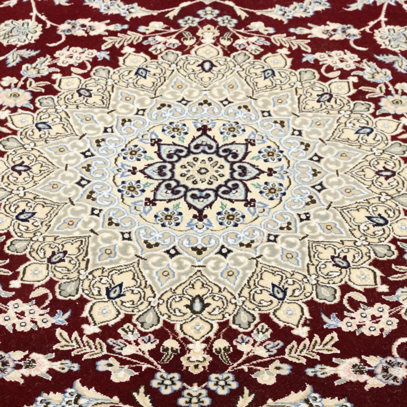 Alfombra Persa - Nain - Real - 303 x 202 cm - rojo vino