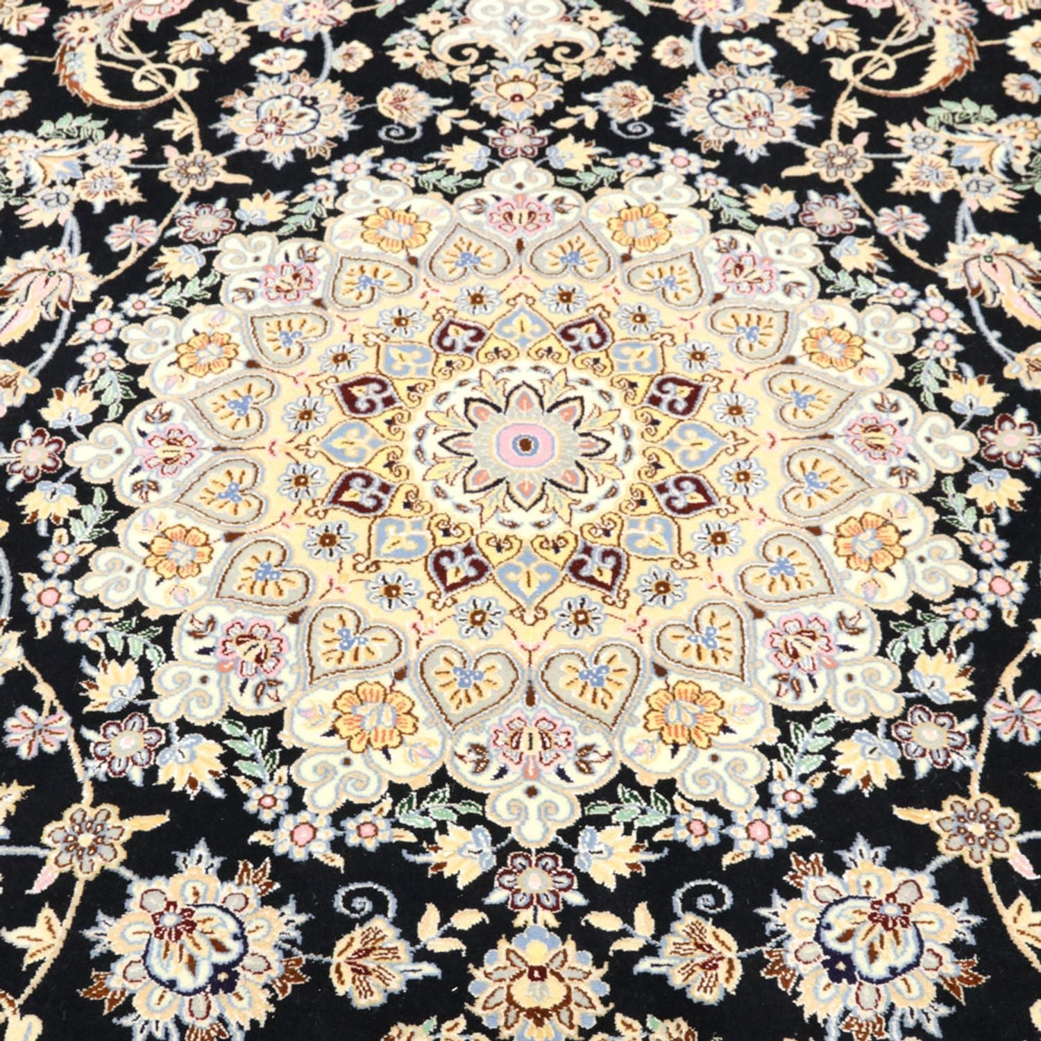 Alfombra Persa - Nain - Real - 350 x 254 cm - azul oscuro