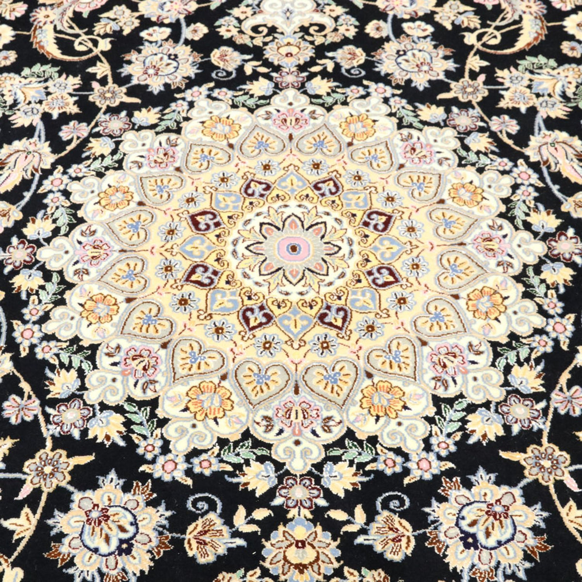Alfombra Persa - Nain - Real - 350 x 254 cm - azul oscuro