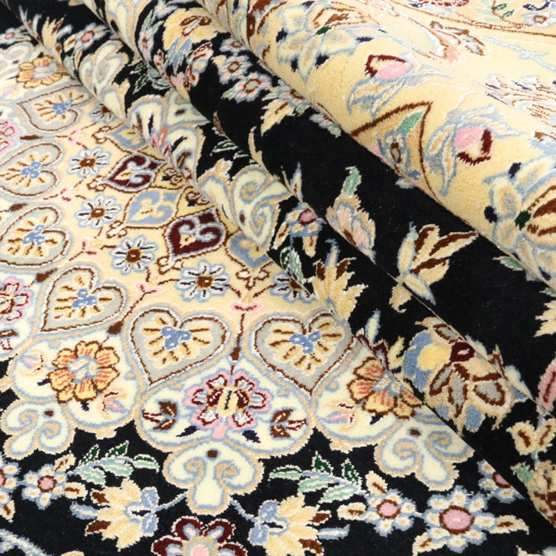 Alfombra Persa - Nain - Real - 350 x 254 cm - azul oscuro