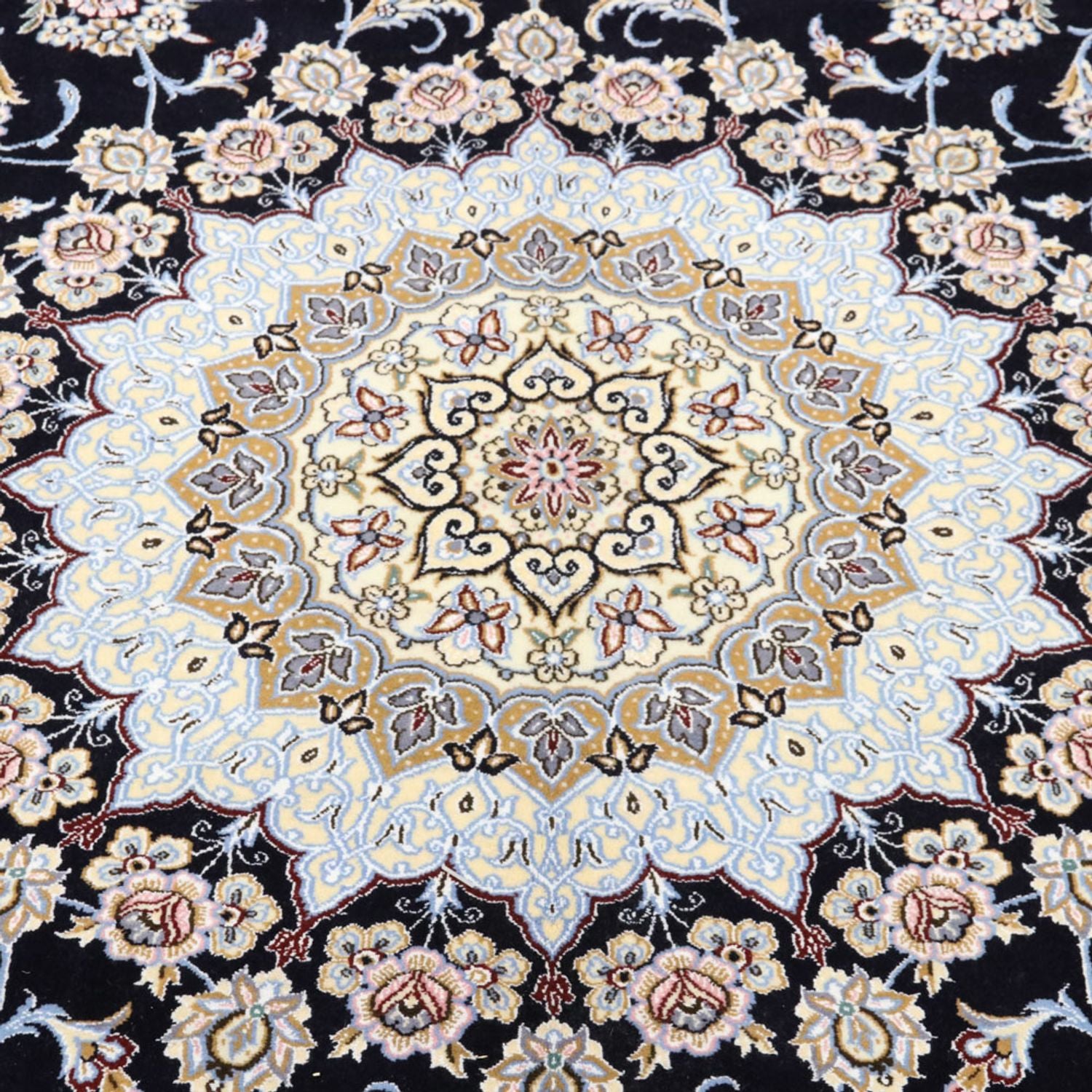 Alfombra Persa - Nain - Real - 356 x 248 cm - azul oscuro