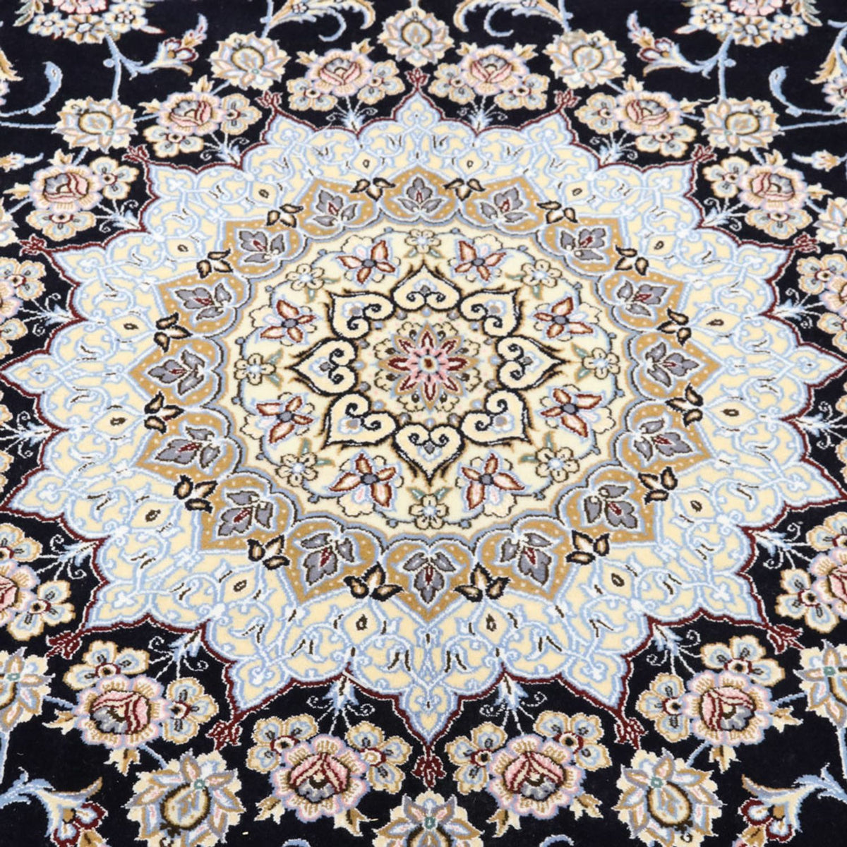 Alfombra Persa - Nain - Real - 356 x 248 cm - azul oscuro