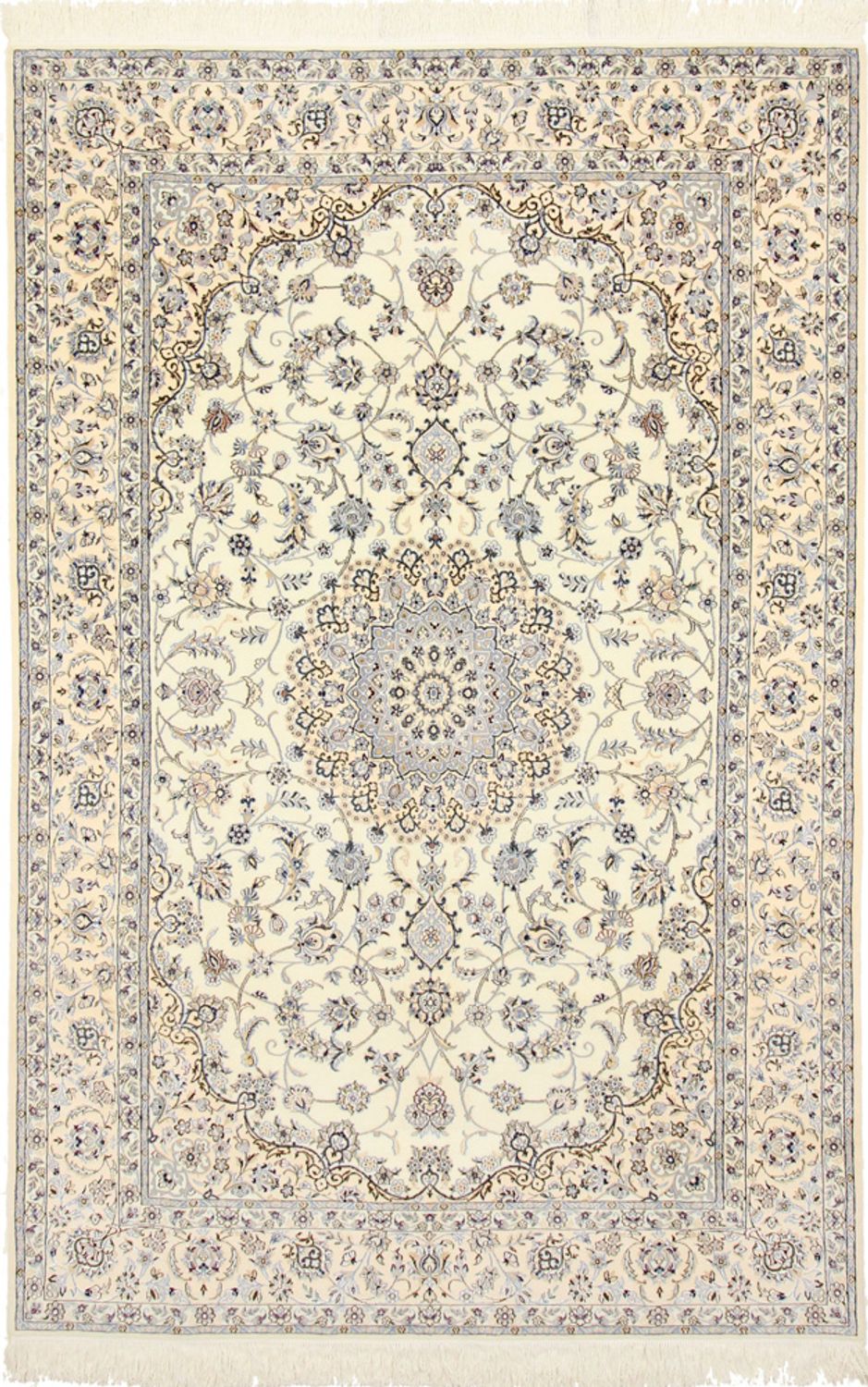 Alfombra Persa - Nain - Real - 305 x 205 cm - crema
