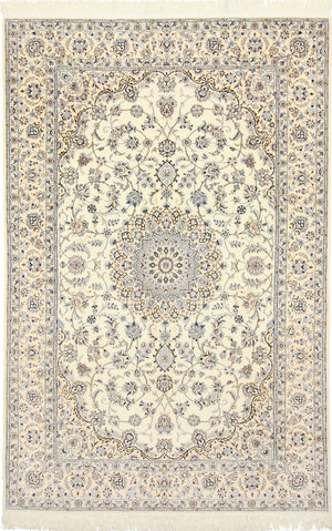 Alfombra Persa - Nain - Real - 305 x 205 cm - crema
