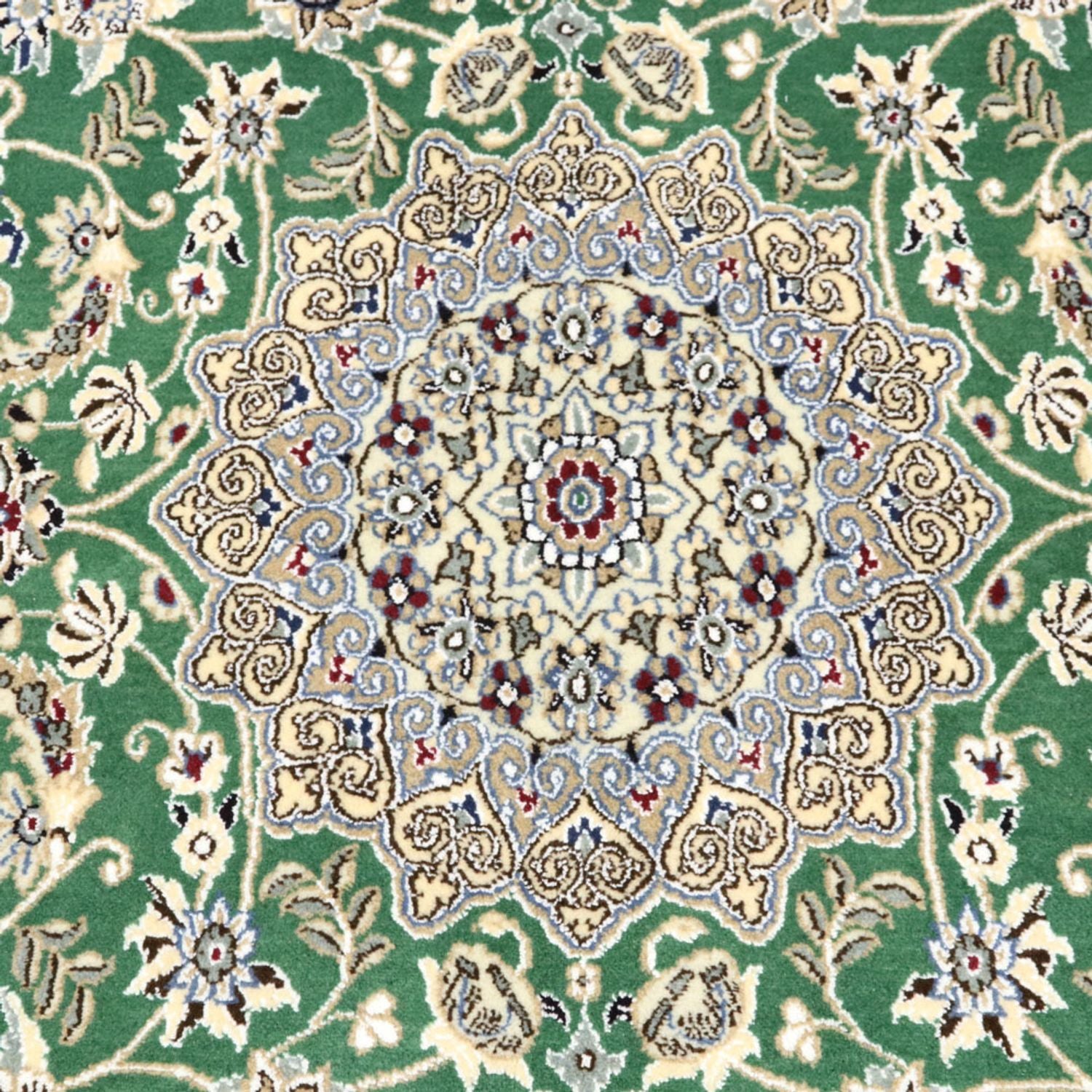 Alfombra Persa - Nain - Real - 198 x 130 cm - verde