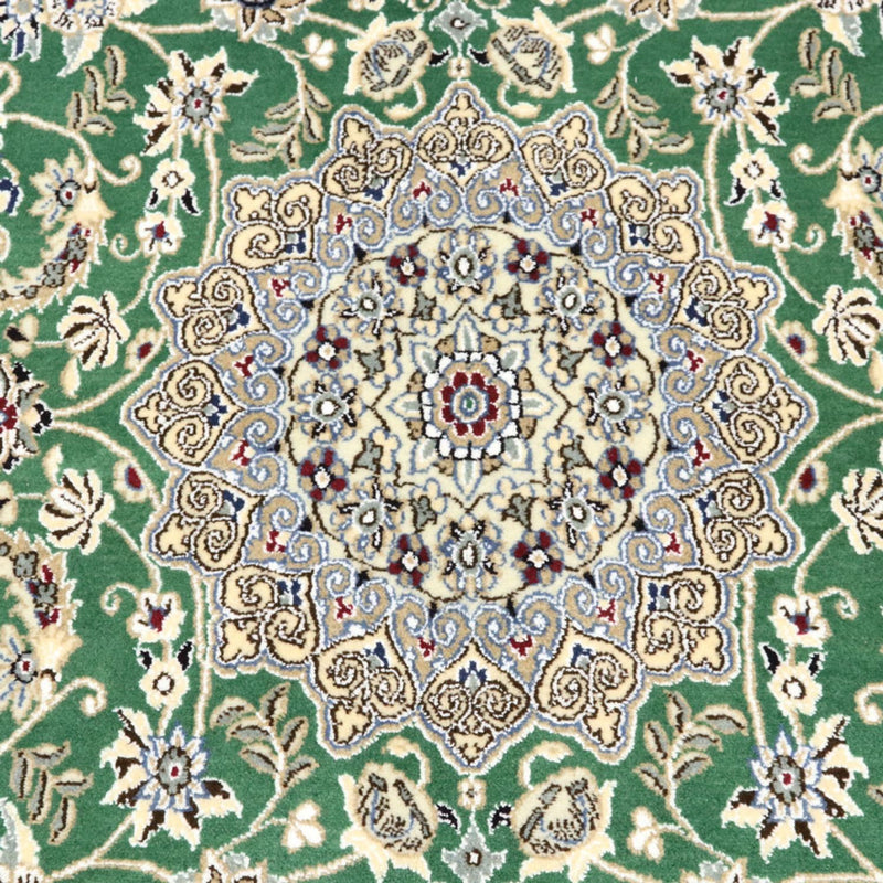 Alfombra Persa - Nain - Real - 198 x 130 cm - verde