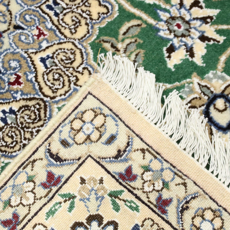 Alfombra Persa - Nain - Real - 198 x 130 cm - verde