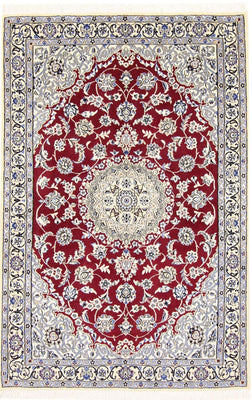 Alfombra Persa - Nain - Real - 175 x 118 cm - rojo