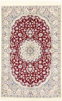 Alfombra Persa - Nain - Real - 200 x 132 cm - rojo