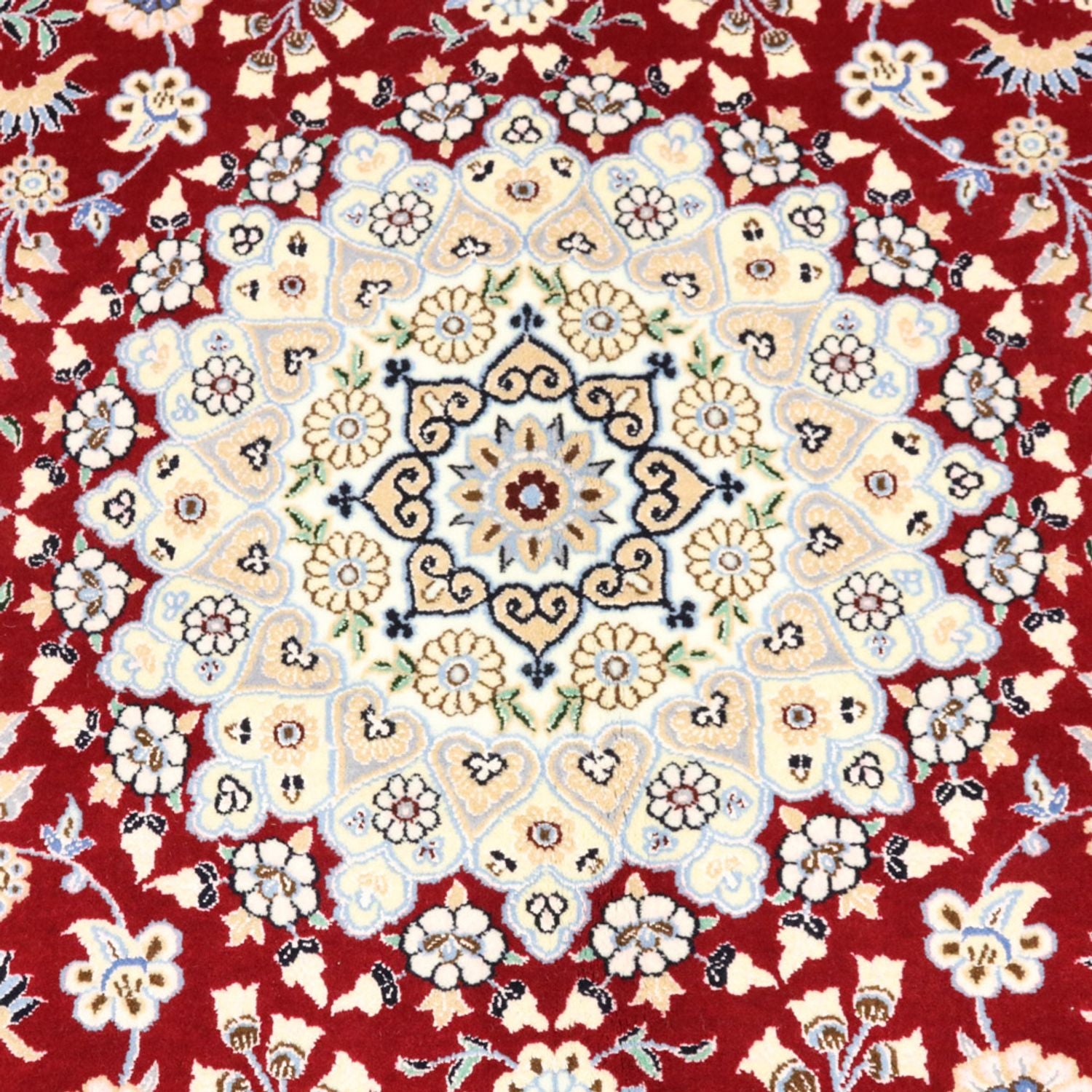 Alfombra Persa - Nain - Real - 200 x 132 cm - rojo