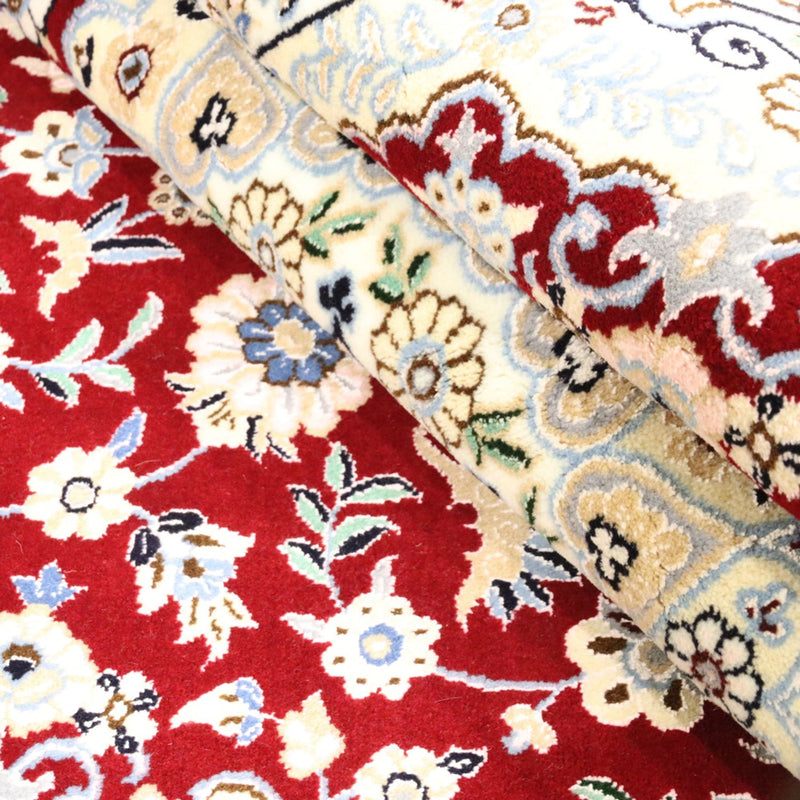 Alfombra Persa - Nain - Real - 200 x 132 cm - rojo