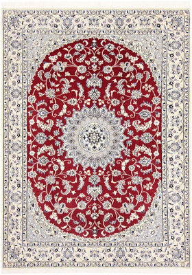 Alfombra Persa - Nain - Real - 206 x 148 cm - rojo
