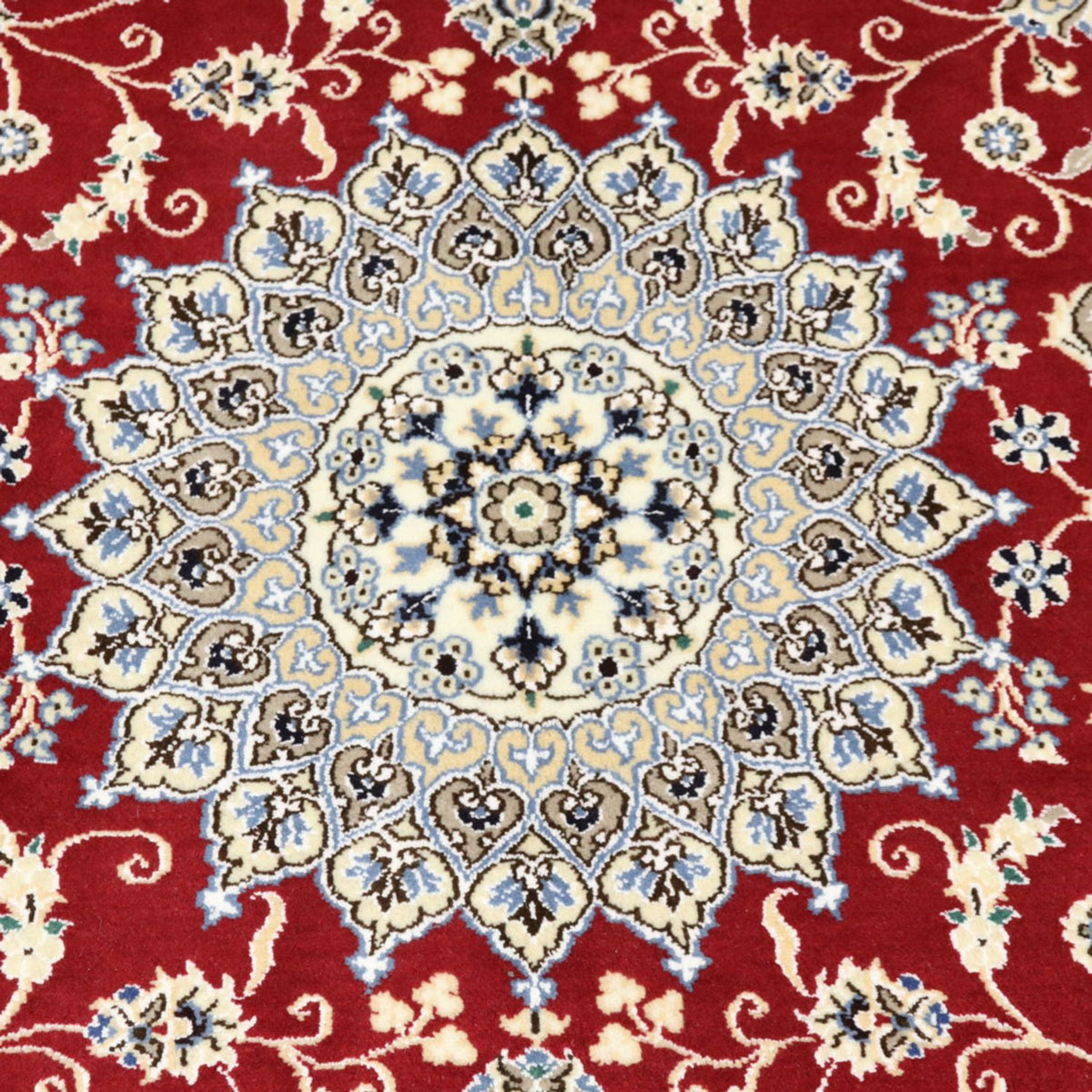 Alfombra Persa - Nain - Real - 206 x 148 cm - rojo