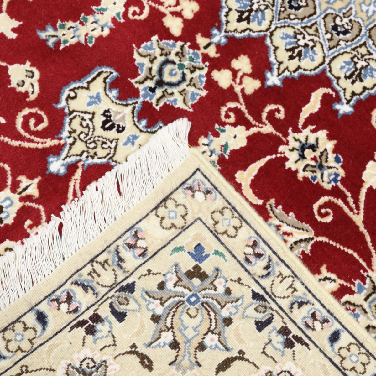 Alfombra Persa - Nain - Real - 206 x 148 cm - rojo